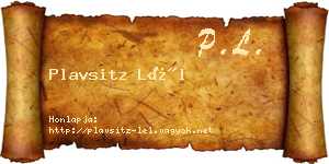 Plavsitz Lél névjegykártya